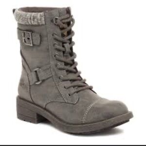 Stylish Gray Combat Boots for Women